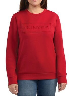 Hunter Women’s Embossed Logo Pullover Sweatshirt Red XL